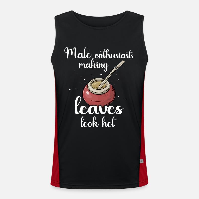 Yerba Mate Tee Funktionelles Kontrast-Tank Top für Männer 
