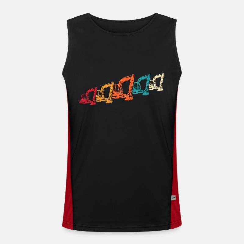 Bagger Baggerfahrer Baggern Funktionelles Kontrast-Tank Top für Männer 
