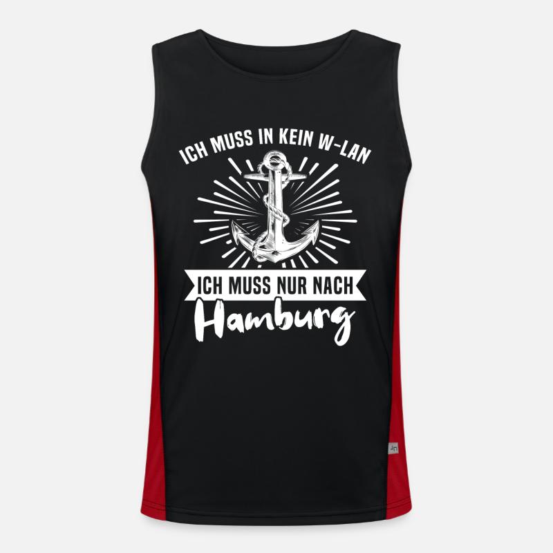 Hamburg Hamburger Funktionelles Kontrast-Tank Top für Männer 