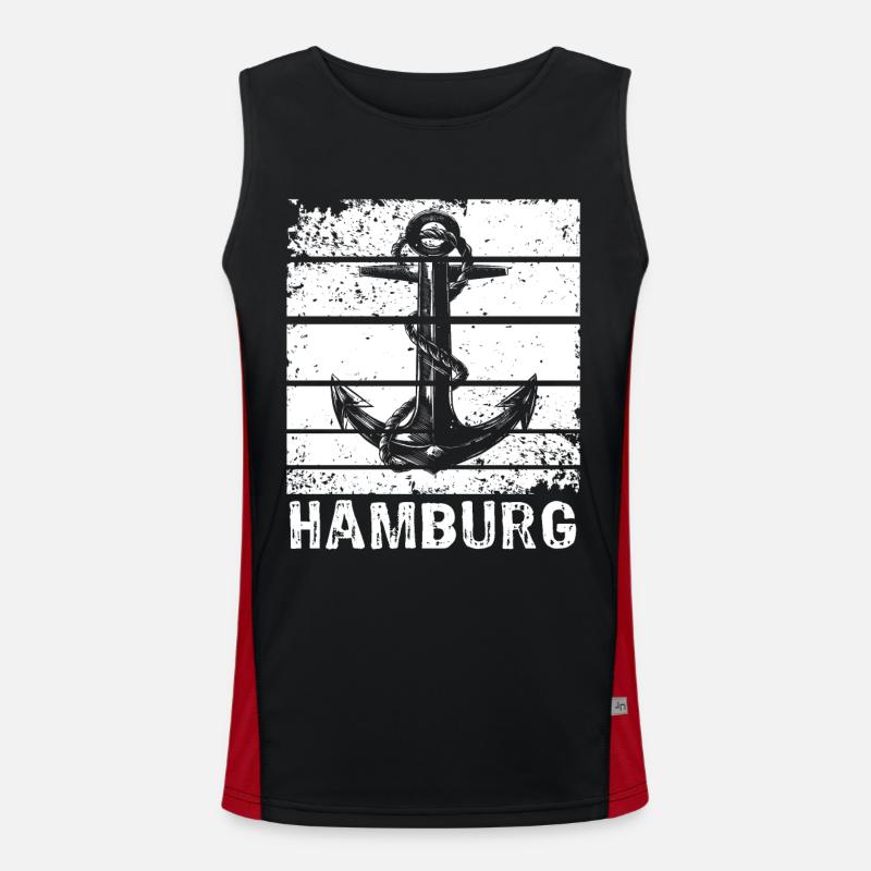 Hamburg Hamburger Funktionelles Kontrast-Tank Top für Männer 