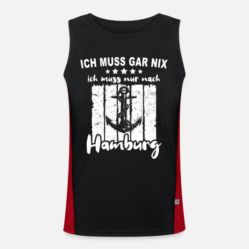 Hamburg Hamburger Funktionelles Kontrast-Tank Top für Männer 
