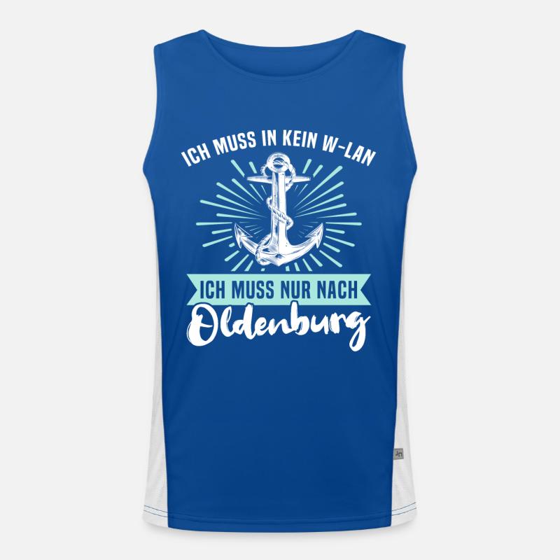 Oldenburg Sprüche Funktionelles Kontrast-Tank Top für Männer 