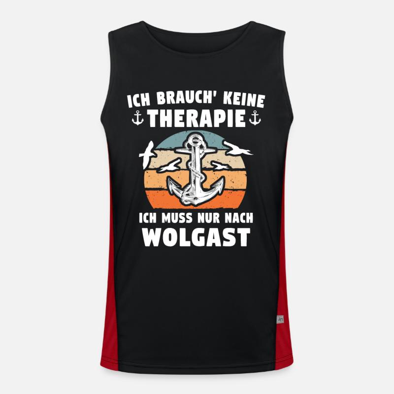Wolgast Anker Funktionelles Kontrast-Tank Top für Männer 