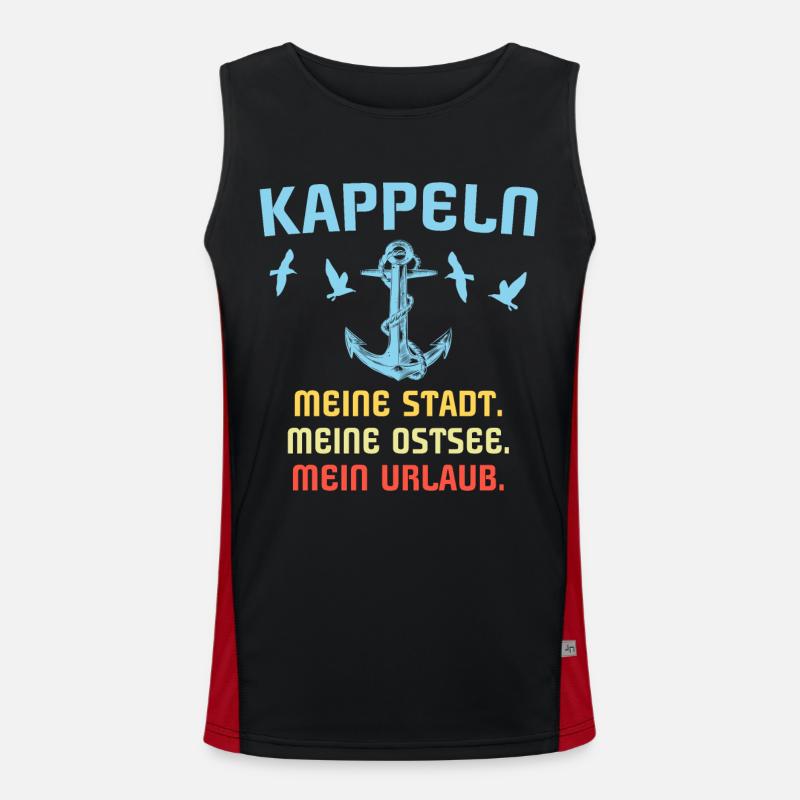 Kappeln Sprüche Funktionelles Kontrast-Tank Top für Männer 