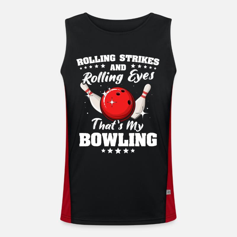 Bowling Bowler Funktionelles Kontrast-Tank Top für Männer 