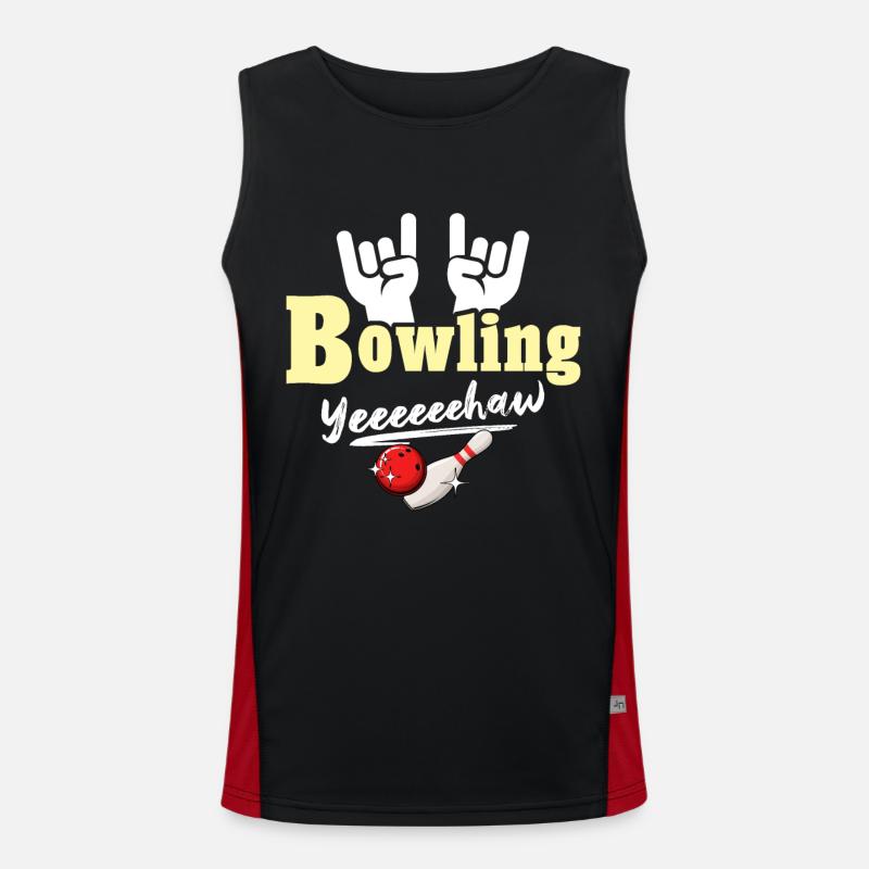 Bowling Bowlingkugel Bowler Funktionelles Kontrast-Tank Top für Männer 