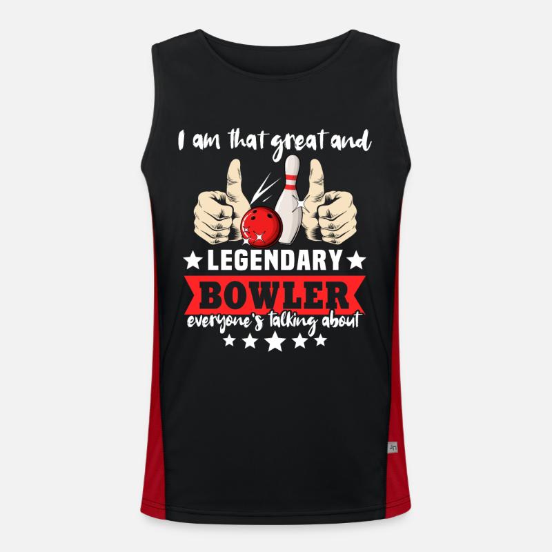Bowling Bowlingkugel Bowler Funktionelles Kontrast-Tank Top für Männer 