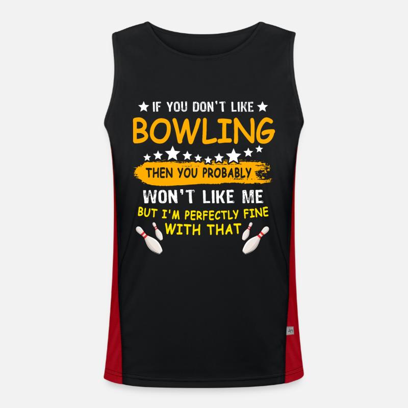 Bowling Bowler Funktionelles Kontrast-Tank Top für Männer 