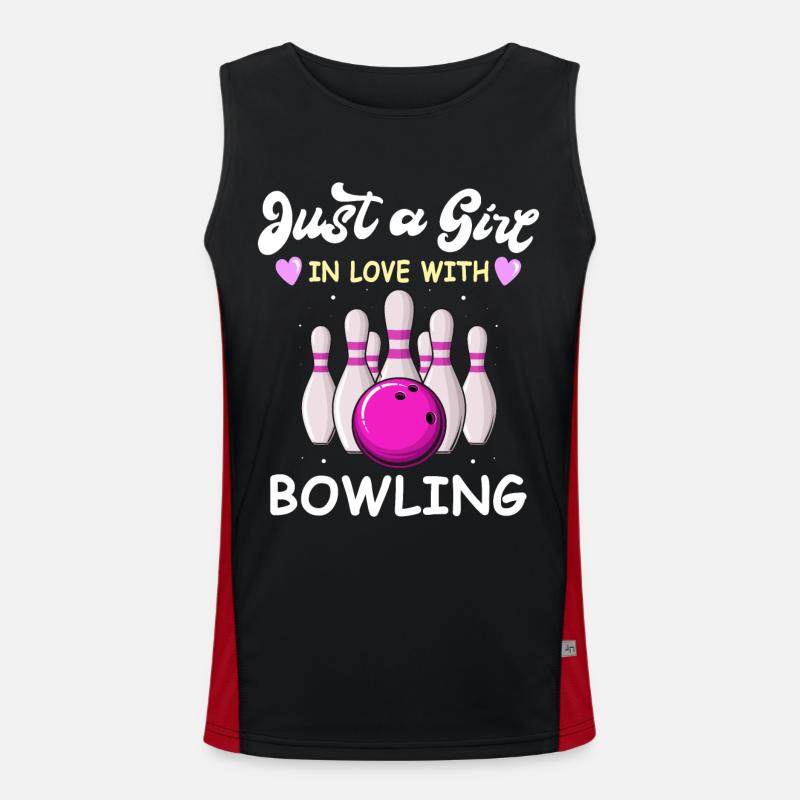 Bowling Bowler Funktionelles Kontrast-Tank Top für Männer 