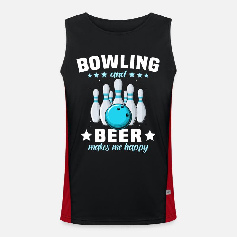 Bowling Bowler Funktionelles Kontrast-Tank Top für Männer 