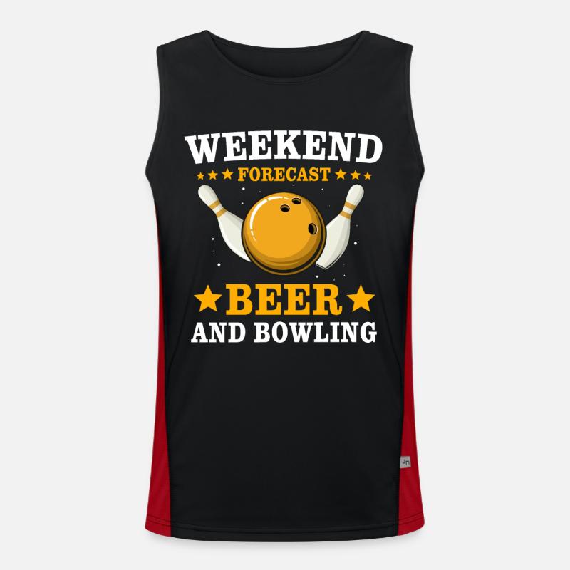 Bowling Bowler Funktionelles Kontrast-Tank Top für Männer 