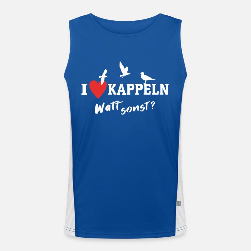 Kappeln Liebe Kappelner Funktionelles Kontrast-Tank Top für Männer 