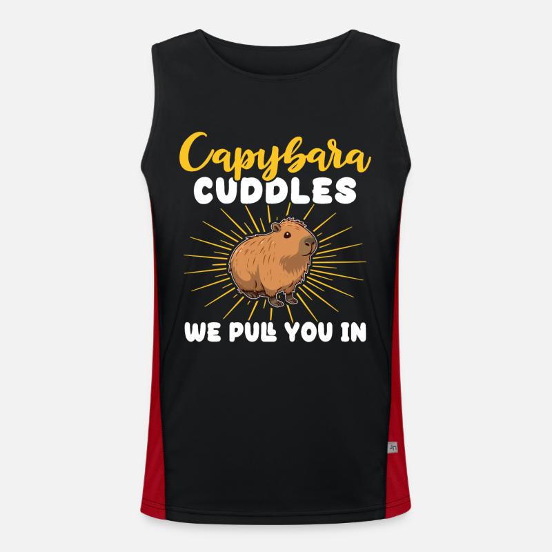 Dictons Capybara drôles Débardeur respirant contrasté Homme 