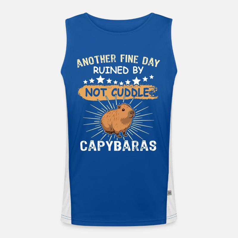 Capybara Wasserschwein Funktionelles Kontrast-Tank Top für Männer 