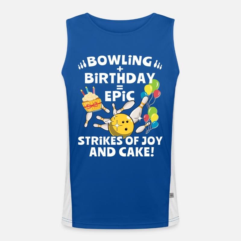 Birthday Bowling Funktionelles Kontrast-Tank Top für Männer 