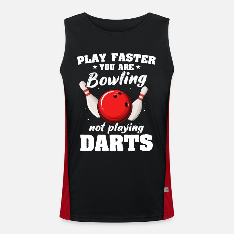 Bowling Slow Bowler Funktionelles Kontrast-Tank Top für Männer 