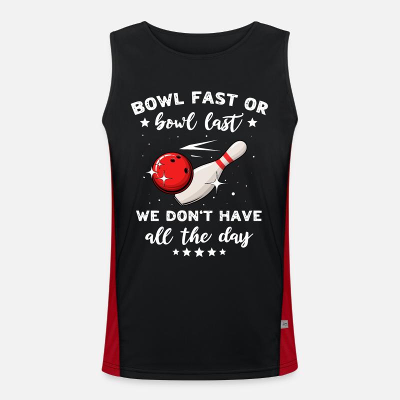 Bowler Slow Bowling Not Fast Men's Functional Contrast Tank Top 