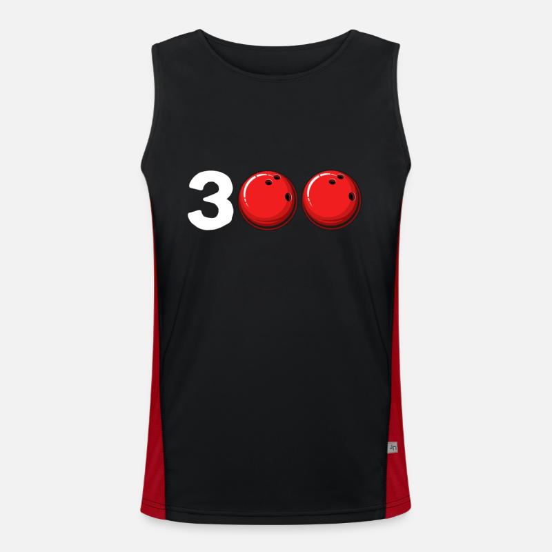 Bowling 300 Bowler Funktionelles Kontrast-Tank Top für Männer 