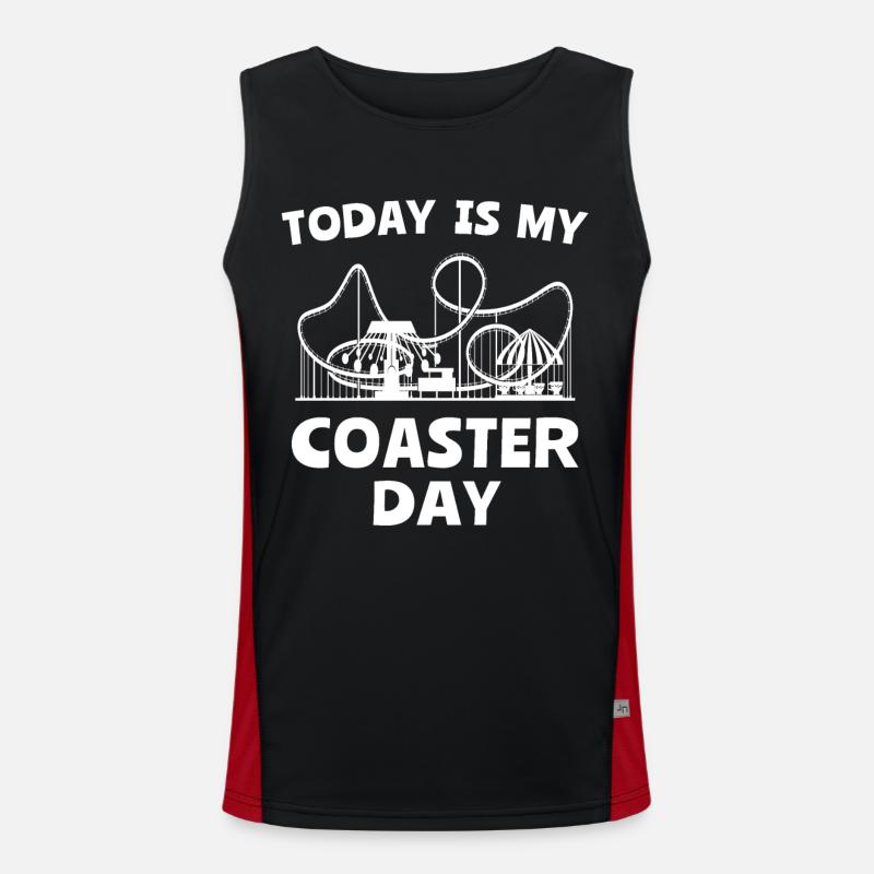 Achterbahn Achterbahnliebhaber Funktionelles Kontrast-Tank Top für Männer 