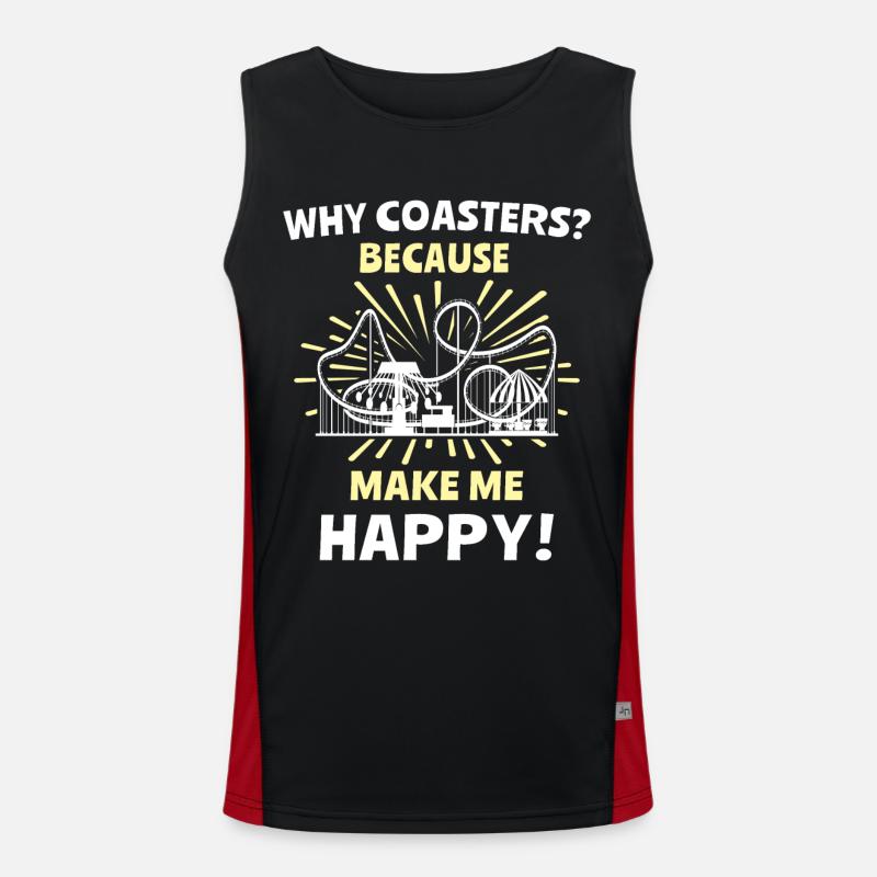 Achterbahn Funktionelles Kontrast-Tank Top für Männer 