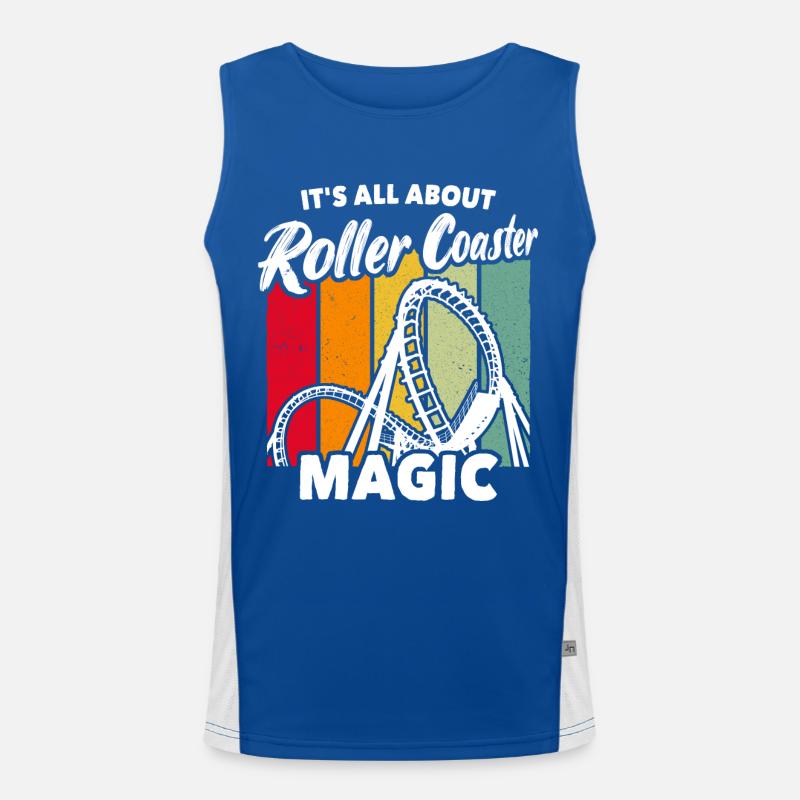 Achterbahn Roller Coaster Funktionelles Kontrast-Tank Top für Männer 