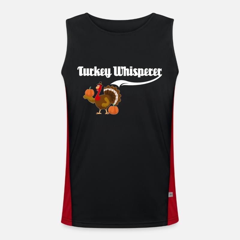Turkey Thanksgiving Funktionelles Kontrast-Tank Top für Männer 