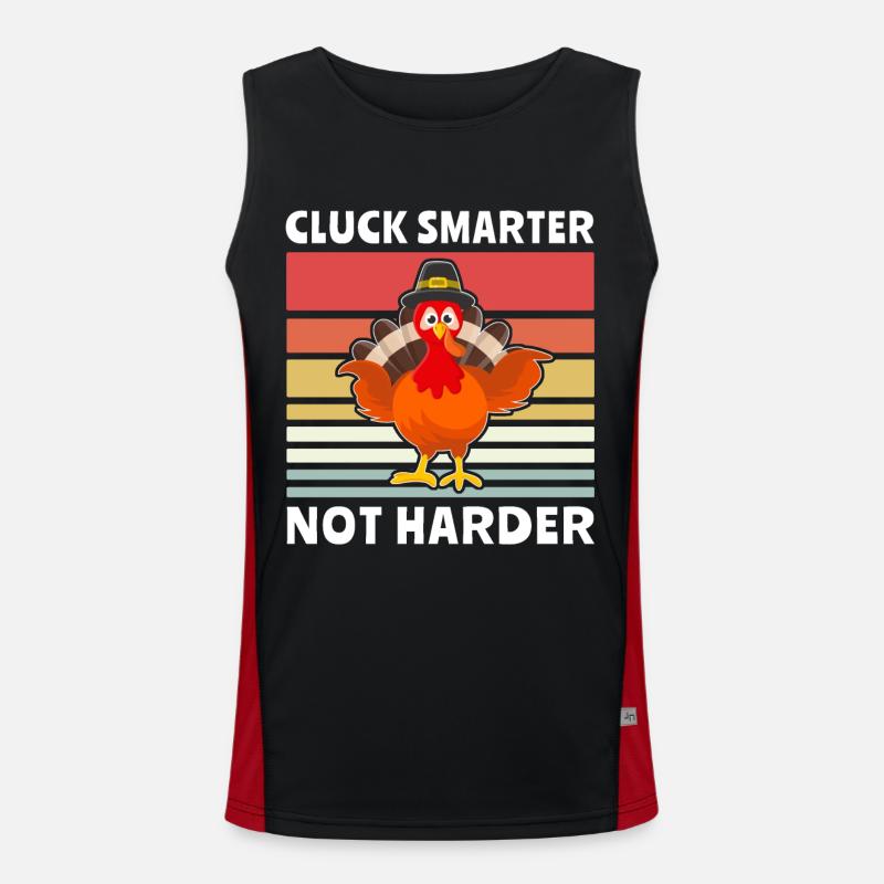 Truthahn Erntedankfest Funktionelles Kontrast-Tank Top für Männer 