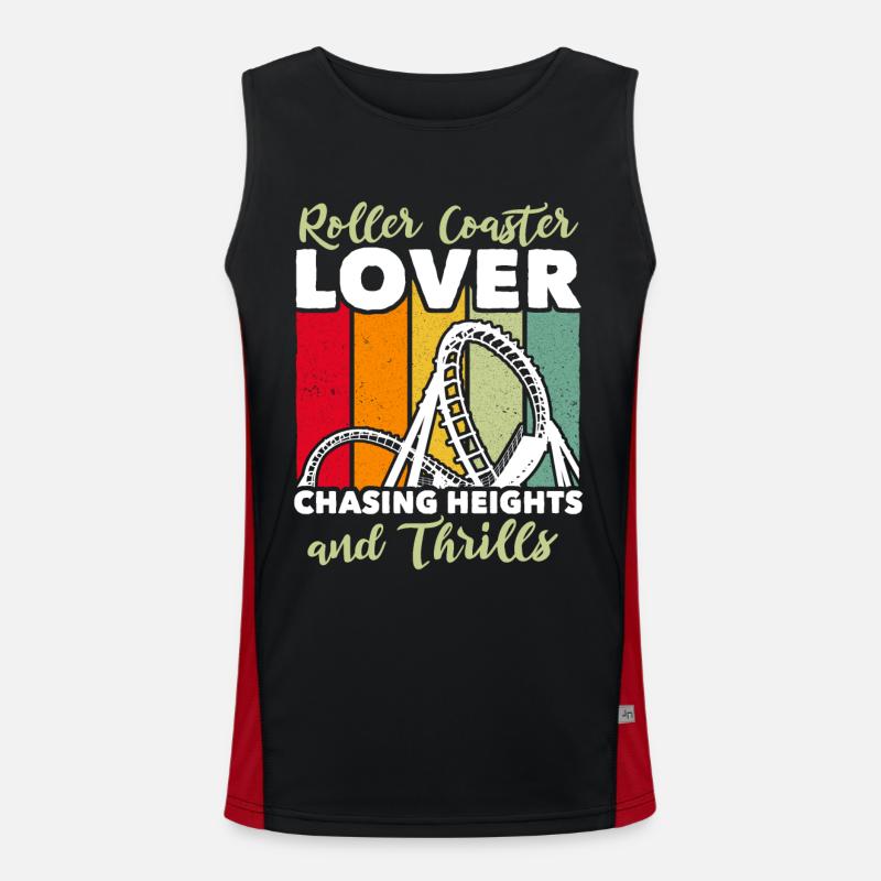 Achterbahn Achterbahnliebhaber Funktionelles Kontrast-Tank Top für Männer 