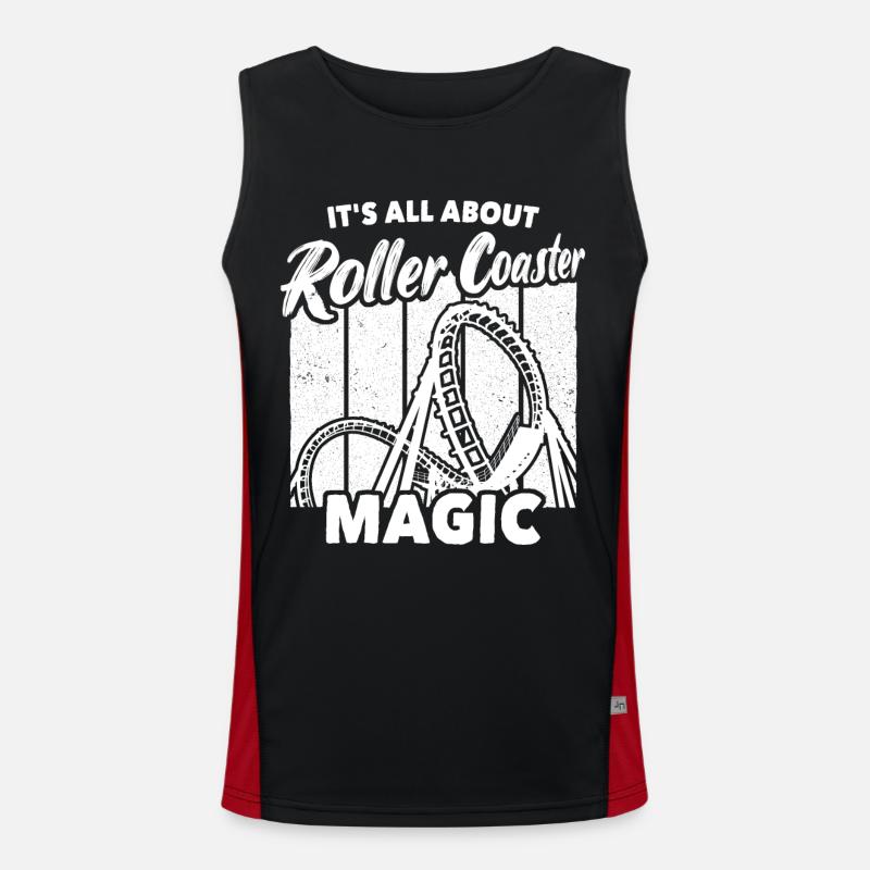 Achterbahn Roller Coaster - Men's Functional Contrast Tank Top  - black/red
