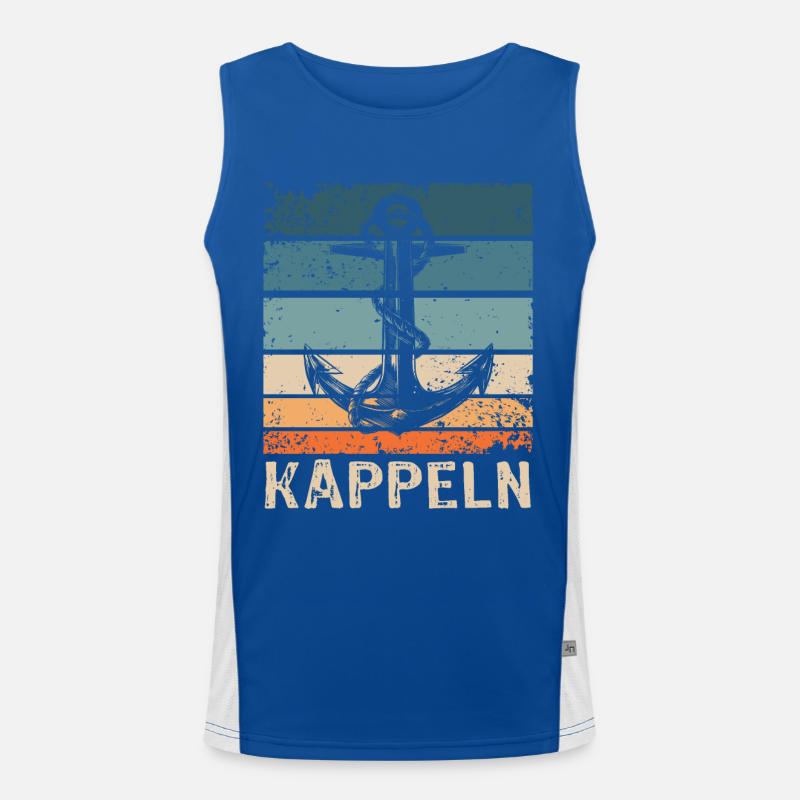 Kappeln Sprüche Funktionelles Kontrast-Tank Top für Männer 