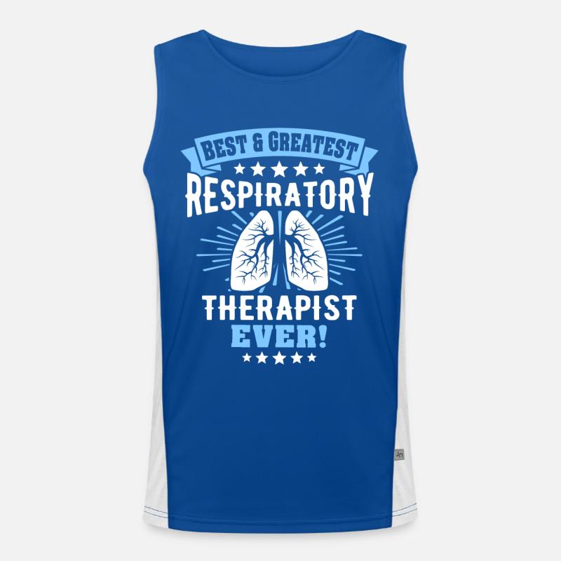 Inhalothérapeute Poumon Débardeur respirant contrasté Homme 