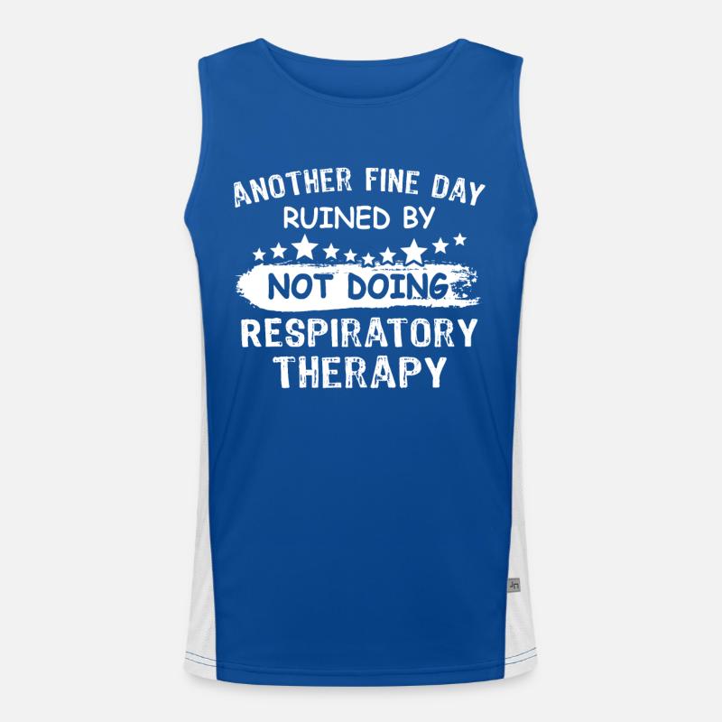 Respiratory Therapist Lung Breathing Men's Functional Contrast Tank Top 