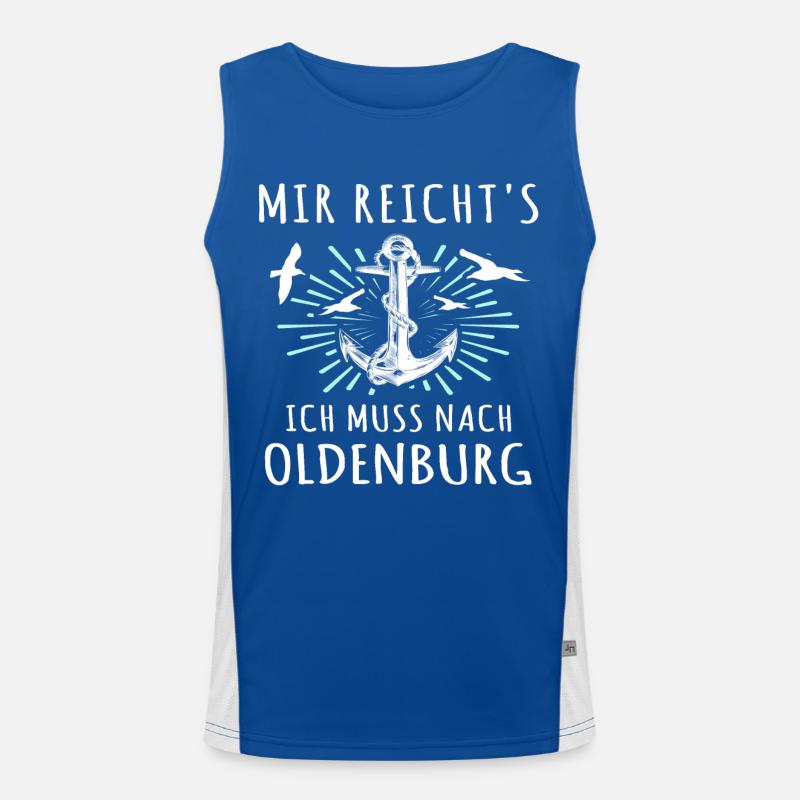 Oldenburg Sprüche Funktionelles Kontrast-Tank Top für Männer 