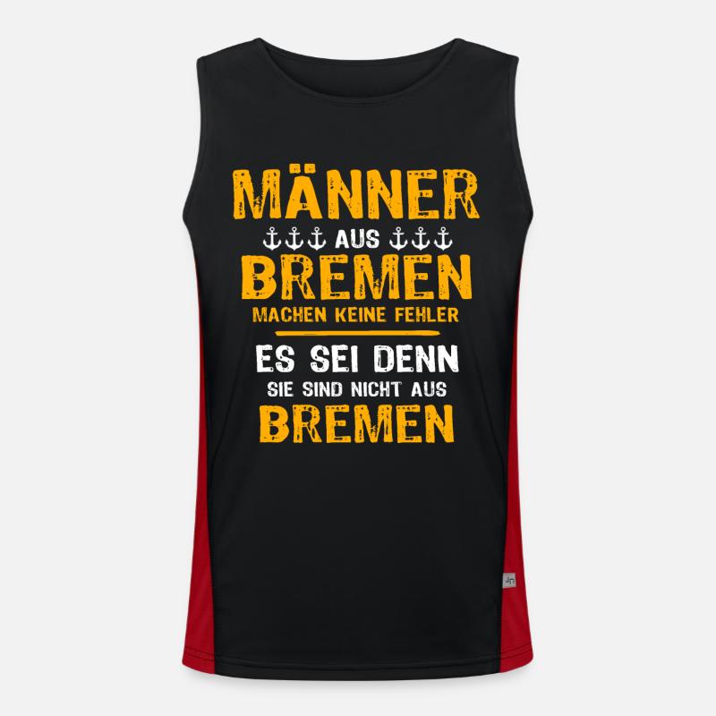 Bremen Mann Bremer Männer Funktionelles Kontrast-Tank Top für Männer 
