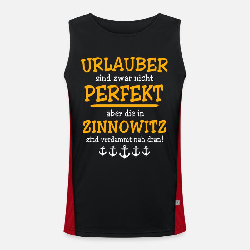 Zinnowitz Urlaub Souvenir Funktionelles Kontrast-Tank Top für Männer 