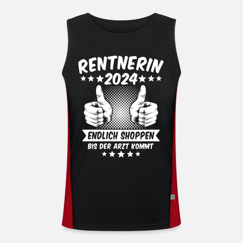 Rentnerin 2024 Ruhestand Funktionelles Kontrast-Tank Top für Männer 