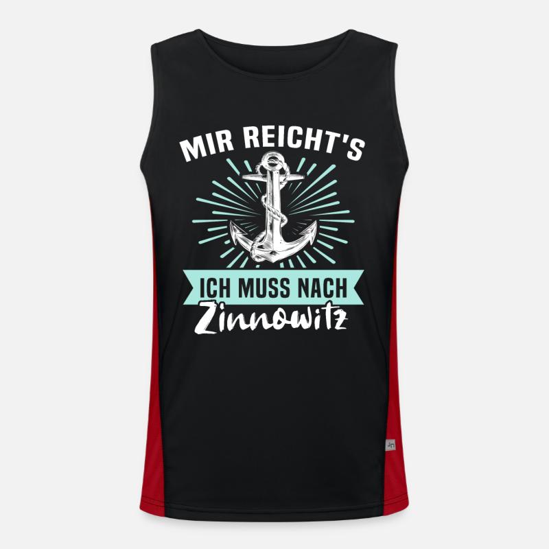 Zinnowitz Zinnowitzer Funktionelles Kontrast-Tank Top für Männer 