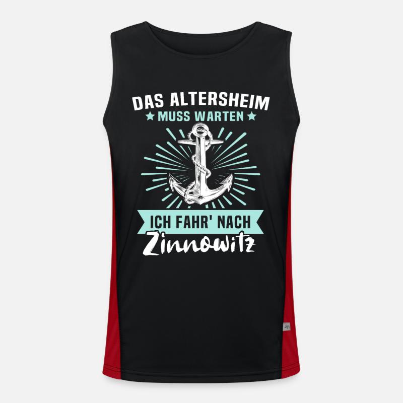 Zinnowitz Zinnowitzer Funktionelles Kontrast-Tank Top für Männer 