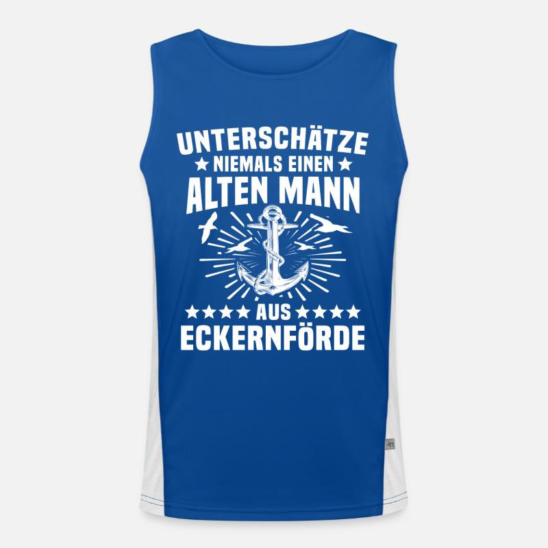 Eckernförde Spruch Funktionelles Kontrast-Tank Top für Männer 