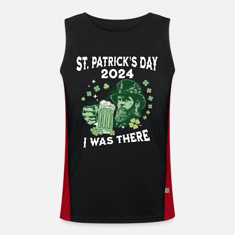 St. Patricks Day 2024 Funktionelles Kontrast-Tank Top für Männer 