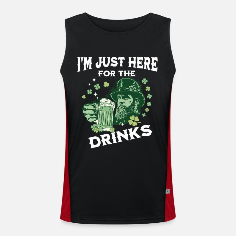St. Patricks Day Irland Funktionelles Kontrast-Tank Top für Männer 