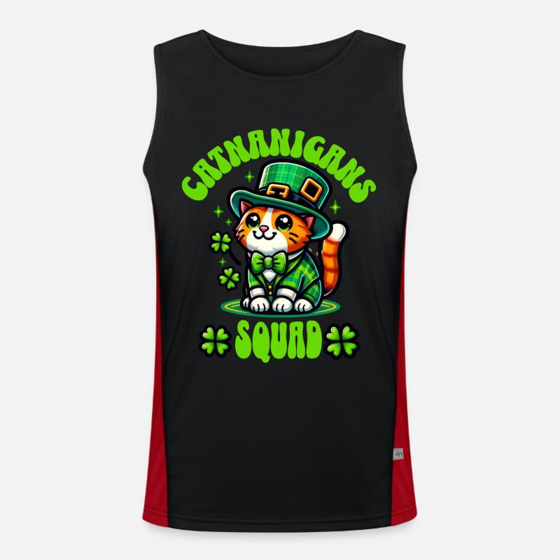 Chat de la Saint-Patrick Débardeur respirant contrasté Homme 