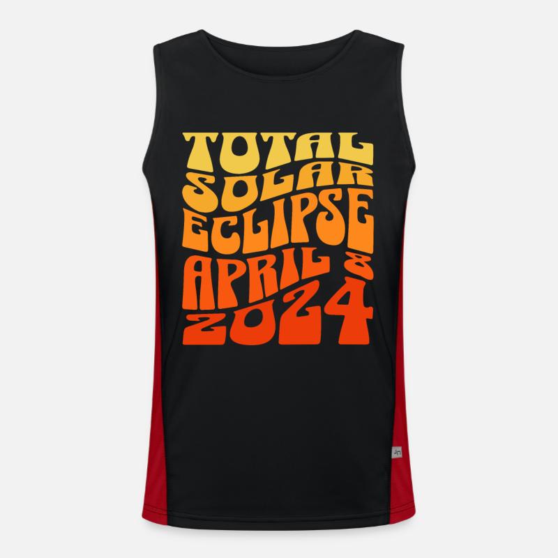 Solar Eclipse April 2024 Men's Functional Contrast Tank Top 