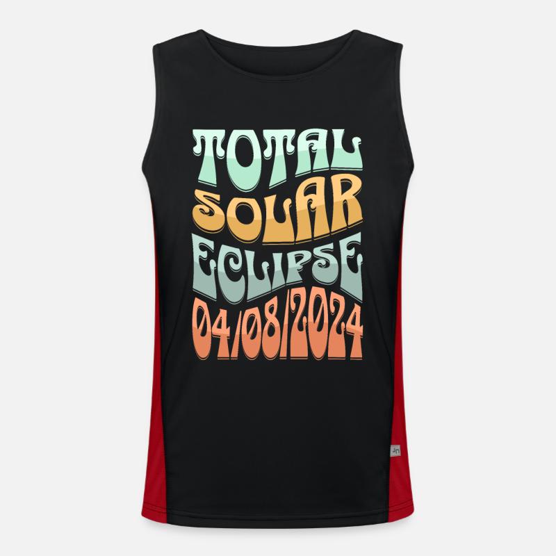 Solar eclipse Men's Functional Contrast Tank Top 