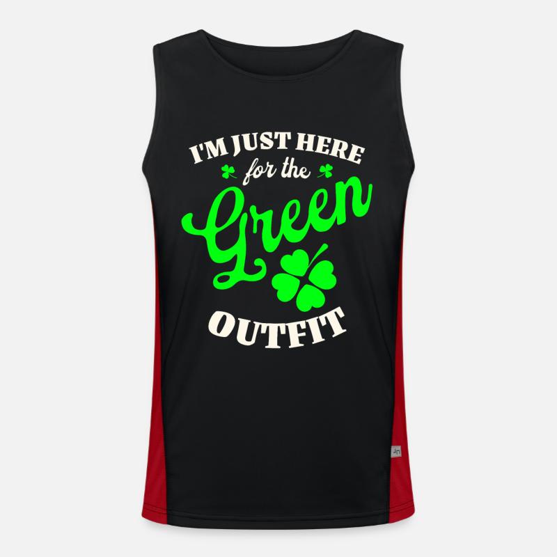 Irisch Irland St. Patricks Day Funktionelles Kontrast-Tank Top für Männer 