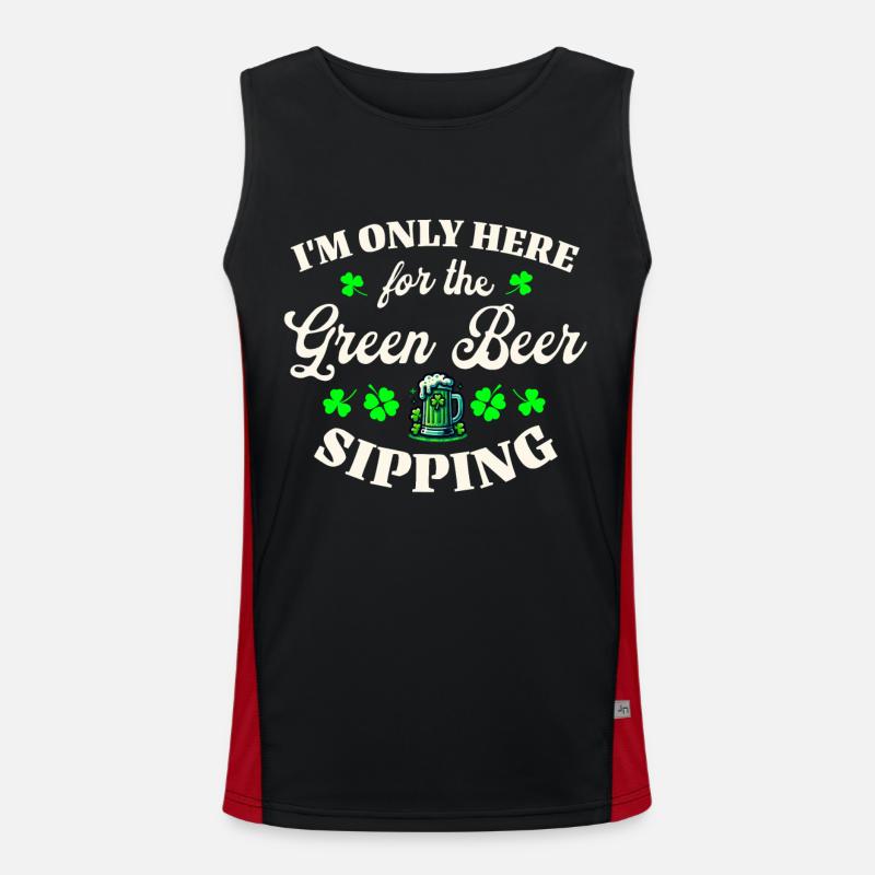 Irisch Irland St. Patricks Day Funktionelles Kontrast-Tank Top für Männer 