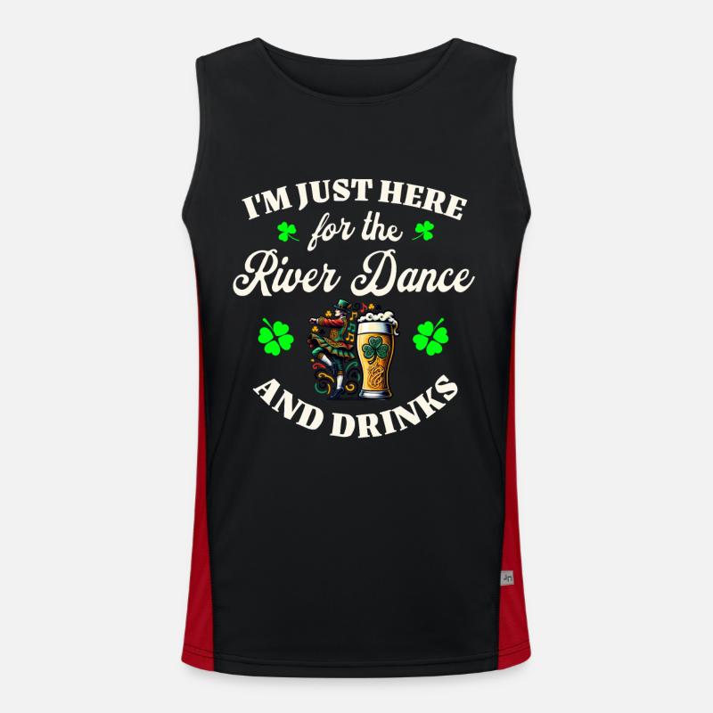 Irisch Irland St. Patricks Day Funktionelles Kontrast-Tank Top für Männer 