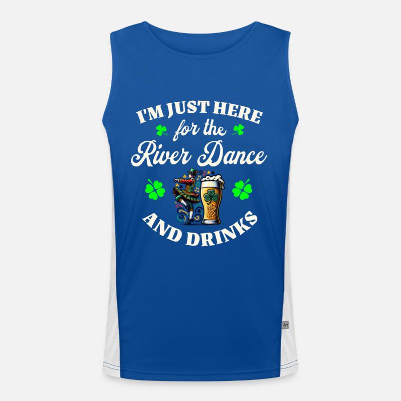 Irisch Irland St. Patricks Day Funktionelles Kontrast-Tank Top für Männer 