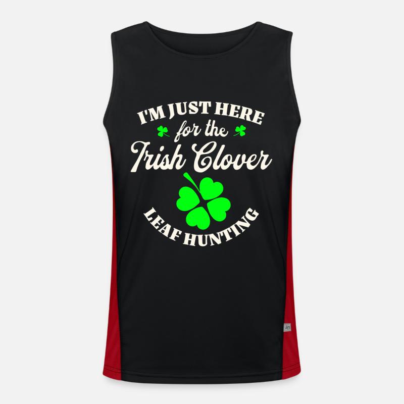 Irisch Irland St. Patricks Day Funktionelles Kontrast-Tank Top für Männer 