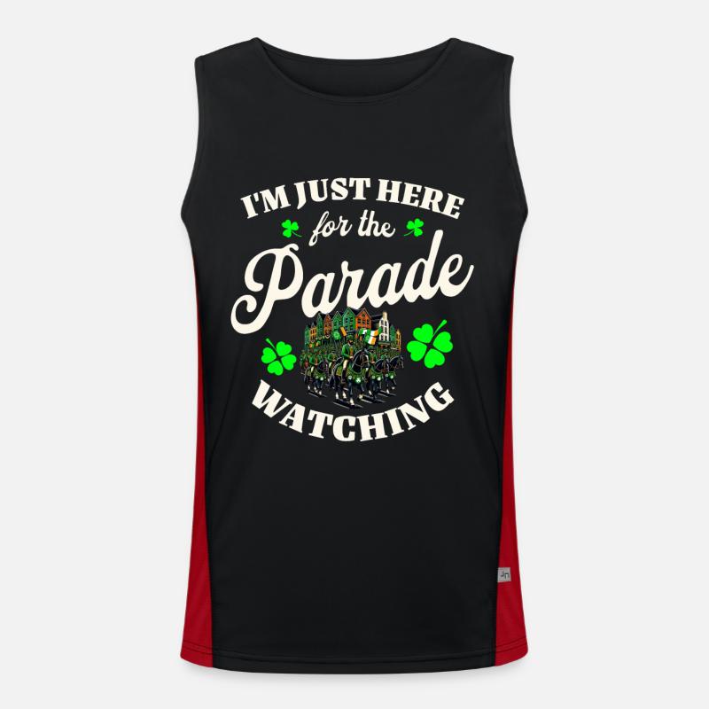 Irisch Irland St. Patricks Day Funktionelles Kontrast-Tank Top für Männer 